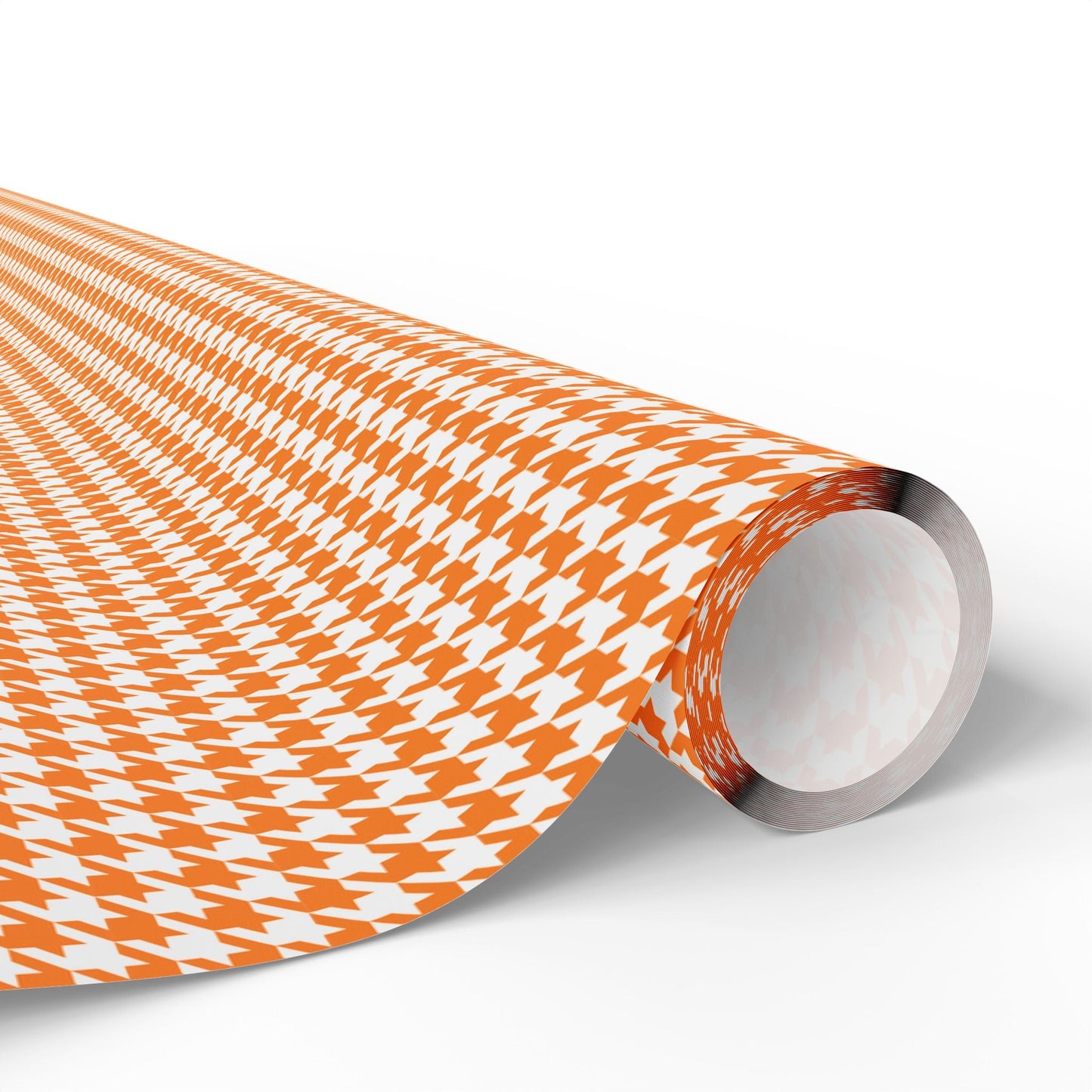 Gift Wrap | Orange & White | Houndstooth