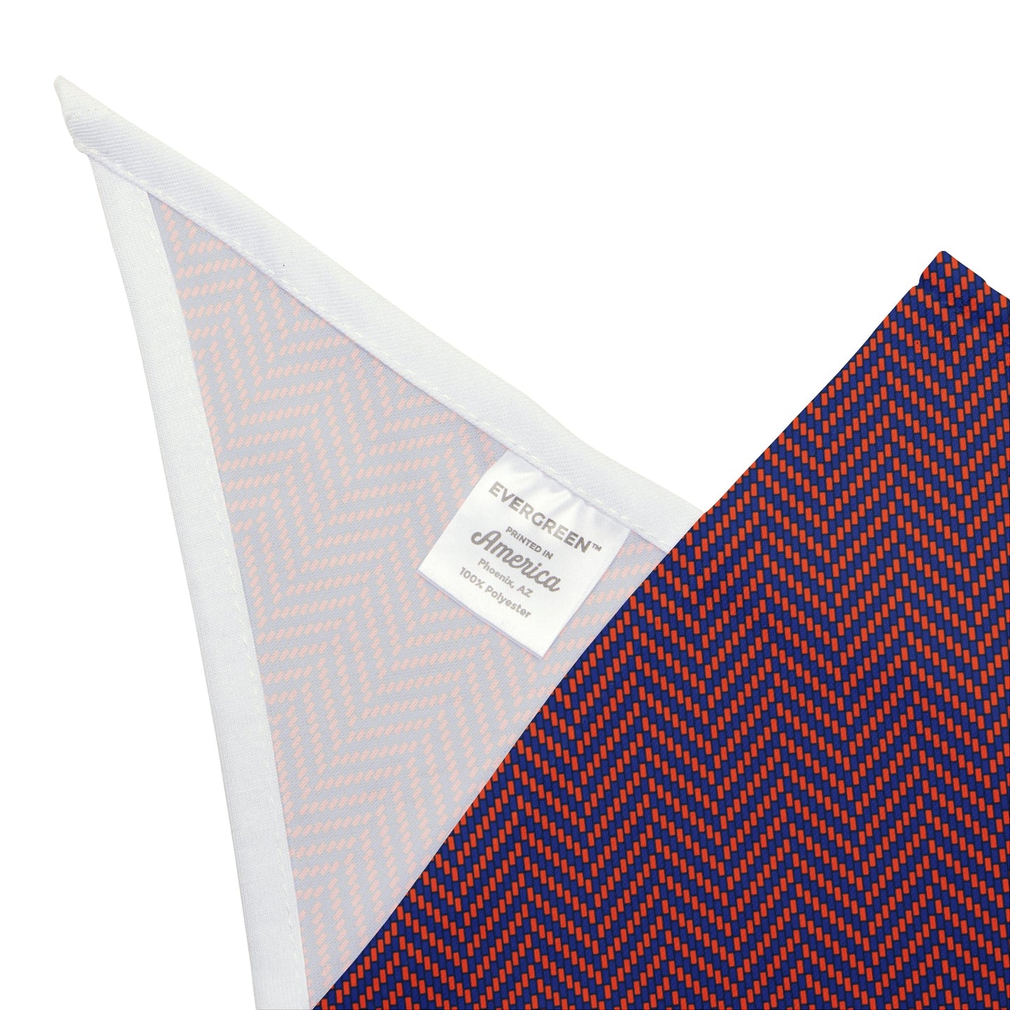 Pet Bandana | Bright Blue & Orange | Herringbone