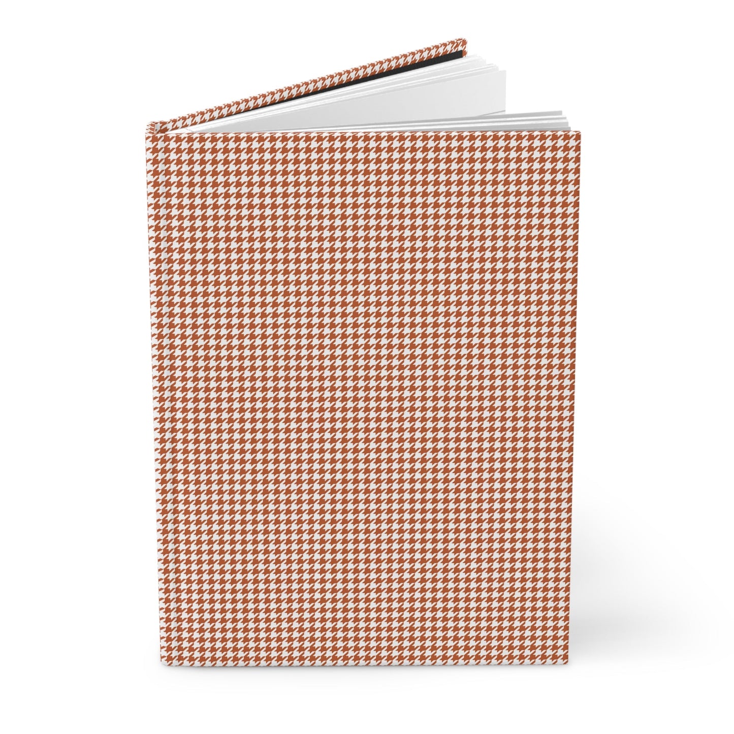 Journal | Dark Orange & White | Houndstooth