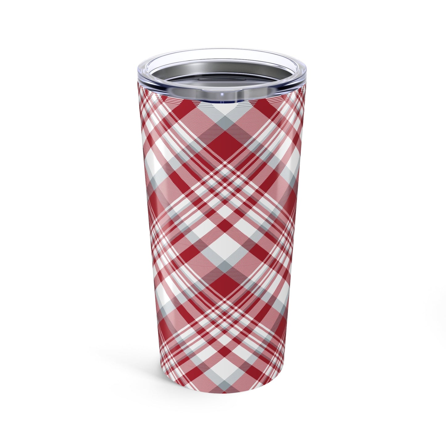 Tumbler | Red & Gray | Tartan