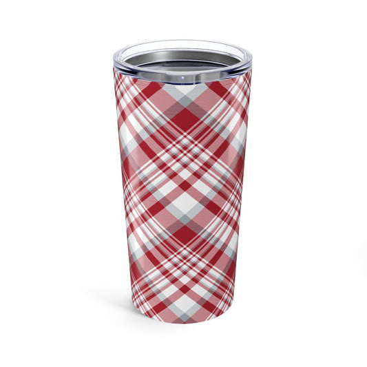 Tumbler | Red & Gray | Tartan