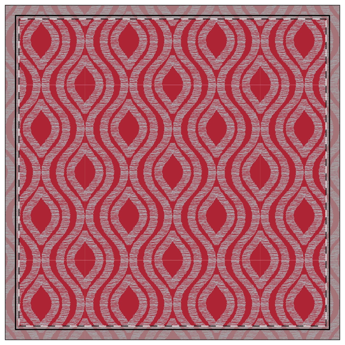 Napkins | Red & Gray | Ogee