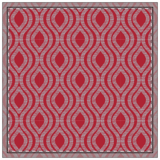 Napkins | Red & Gray | Ogee