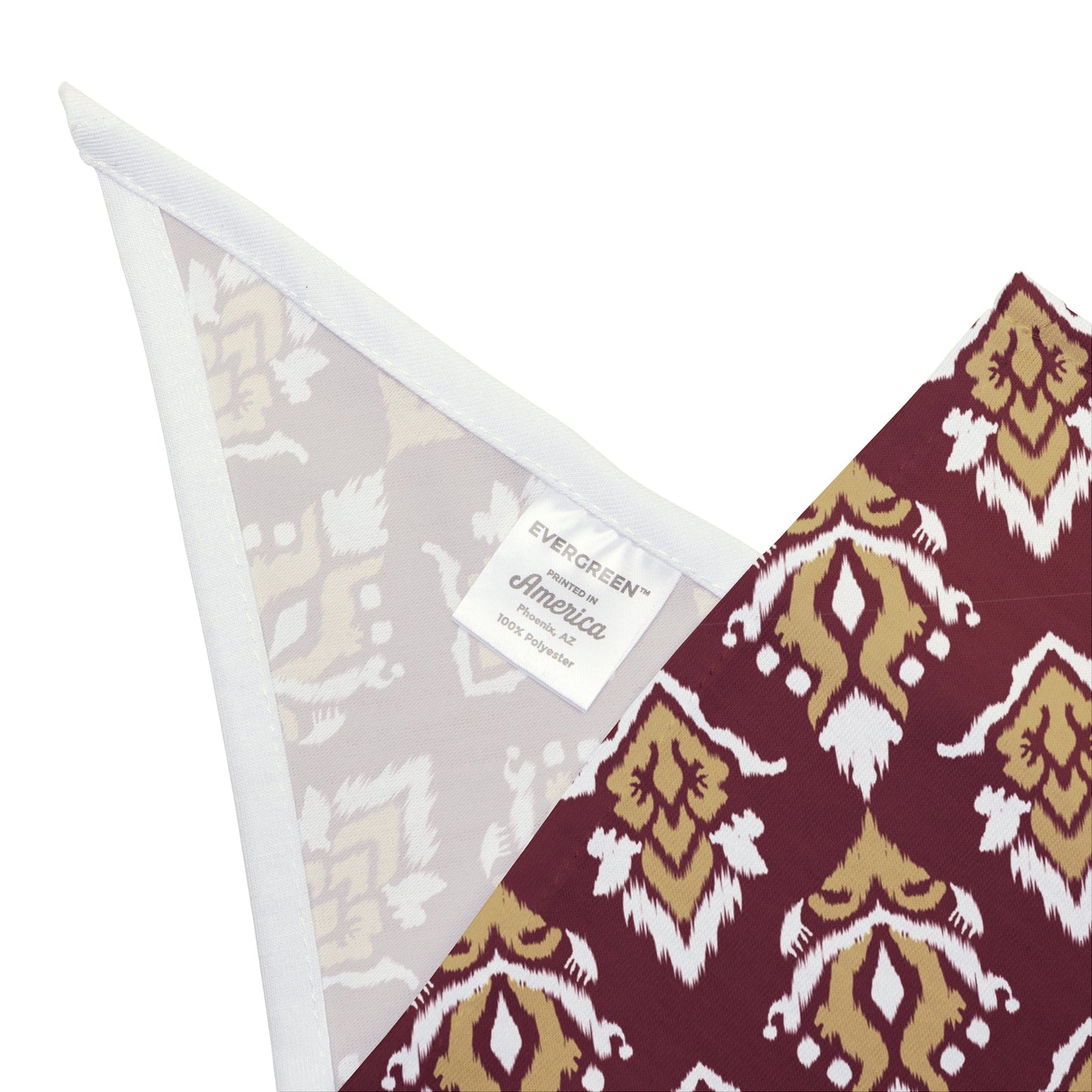 Pet Bandana | Maroon & Gold | Ikat
