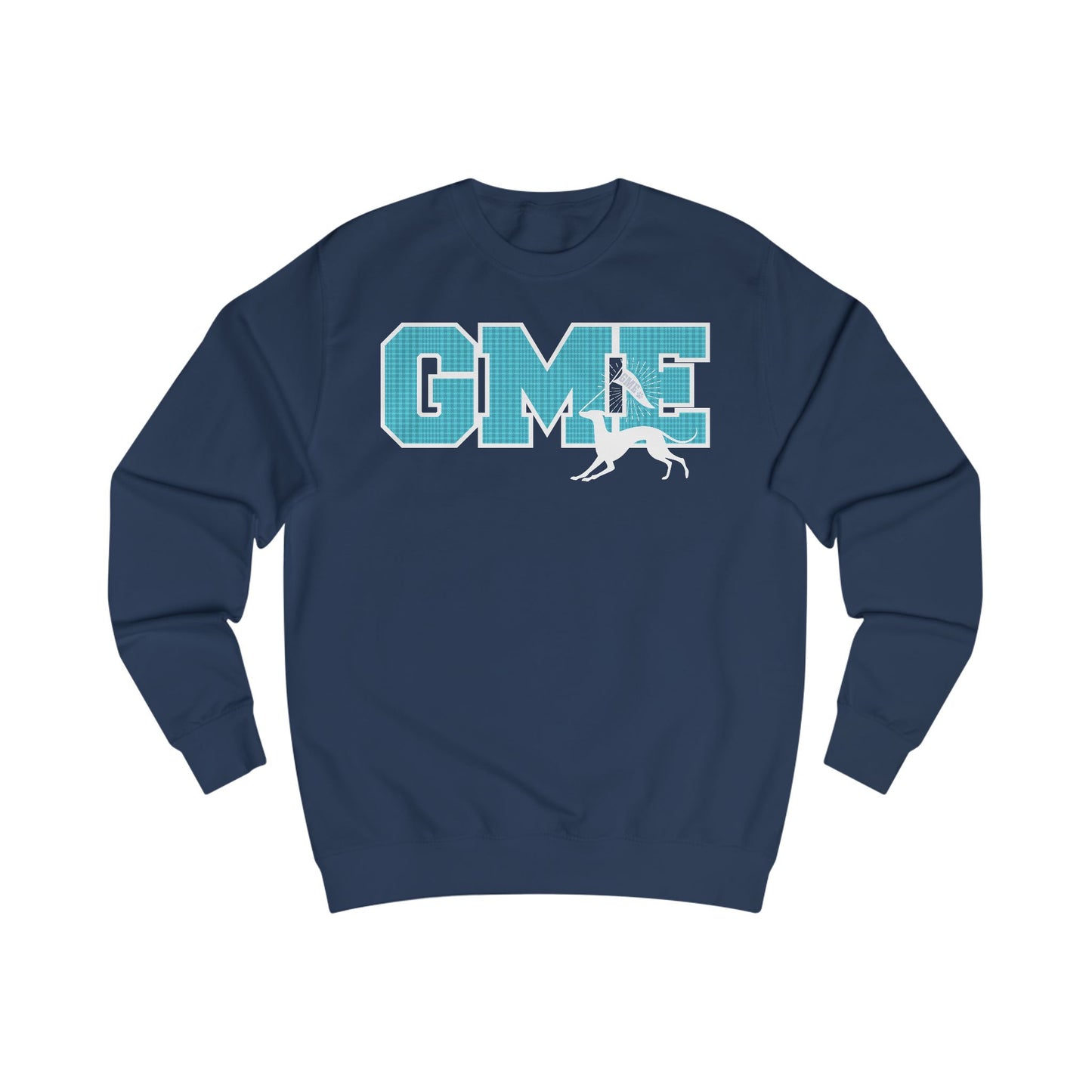 Adult Crewneck Sweatshirt | Greyhounds | Tartan Quilt Teal