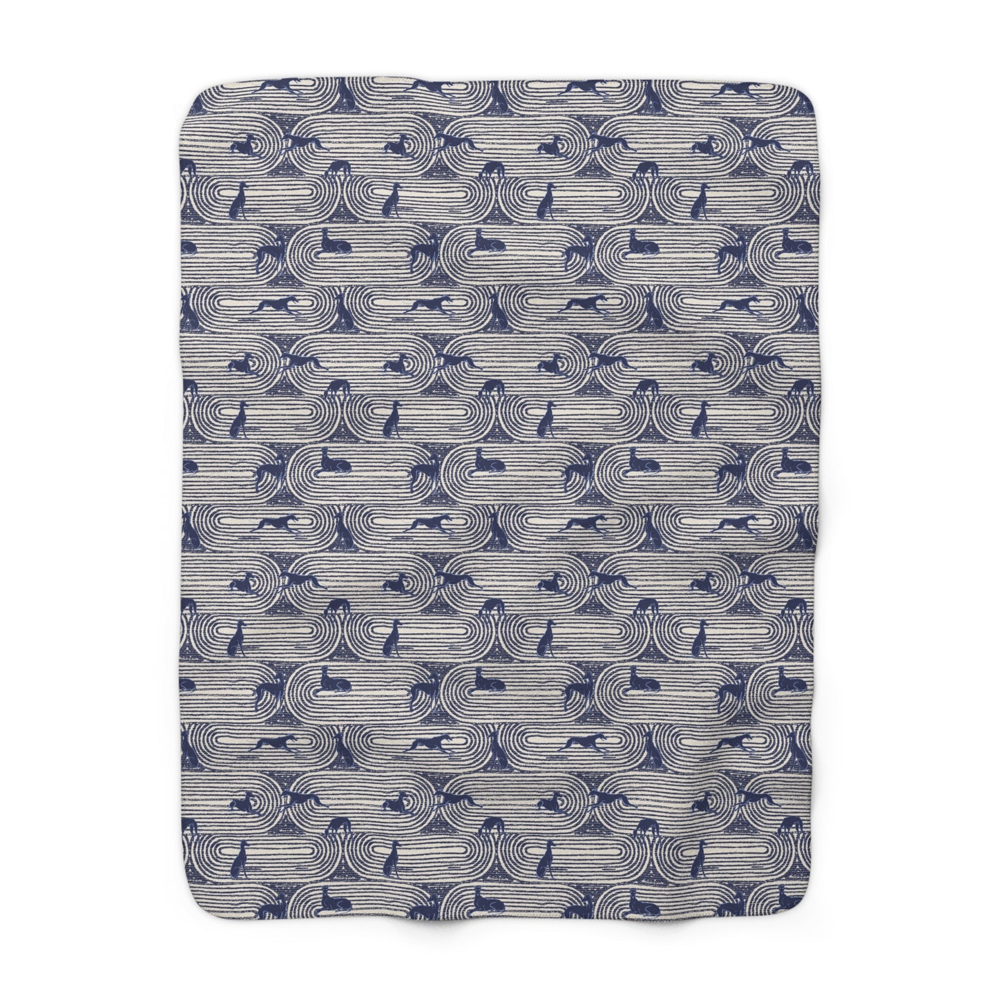 Sherpa Blanket | Greyhounds | Blue Track