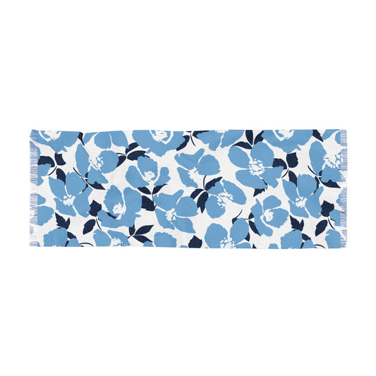 Scarf | Light Blue & White | Poppy