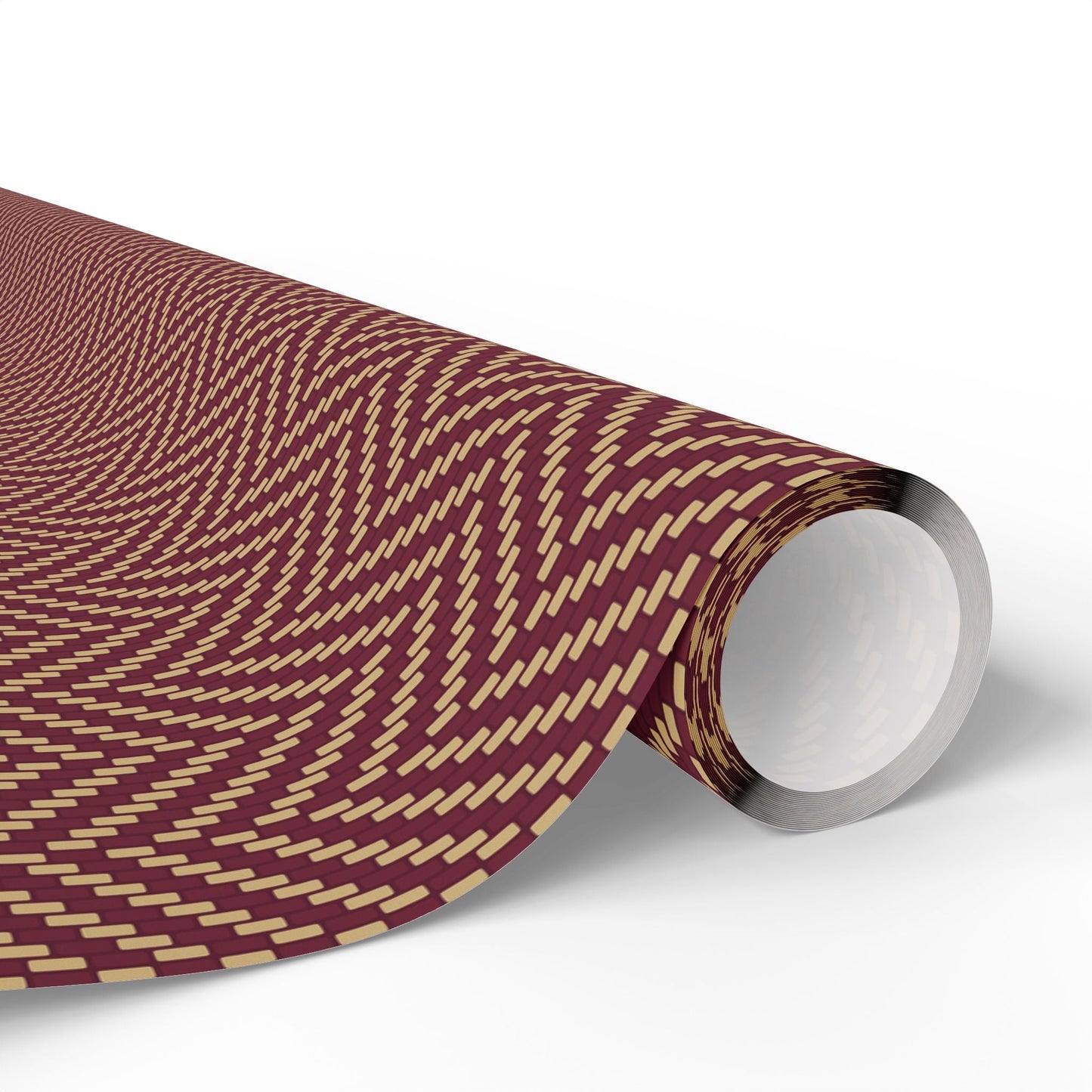 Gift Wrap | Maroon & Gold | Herringbone