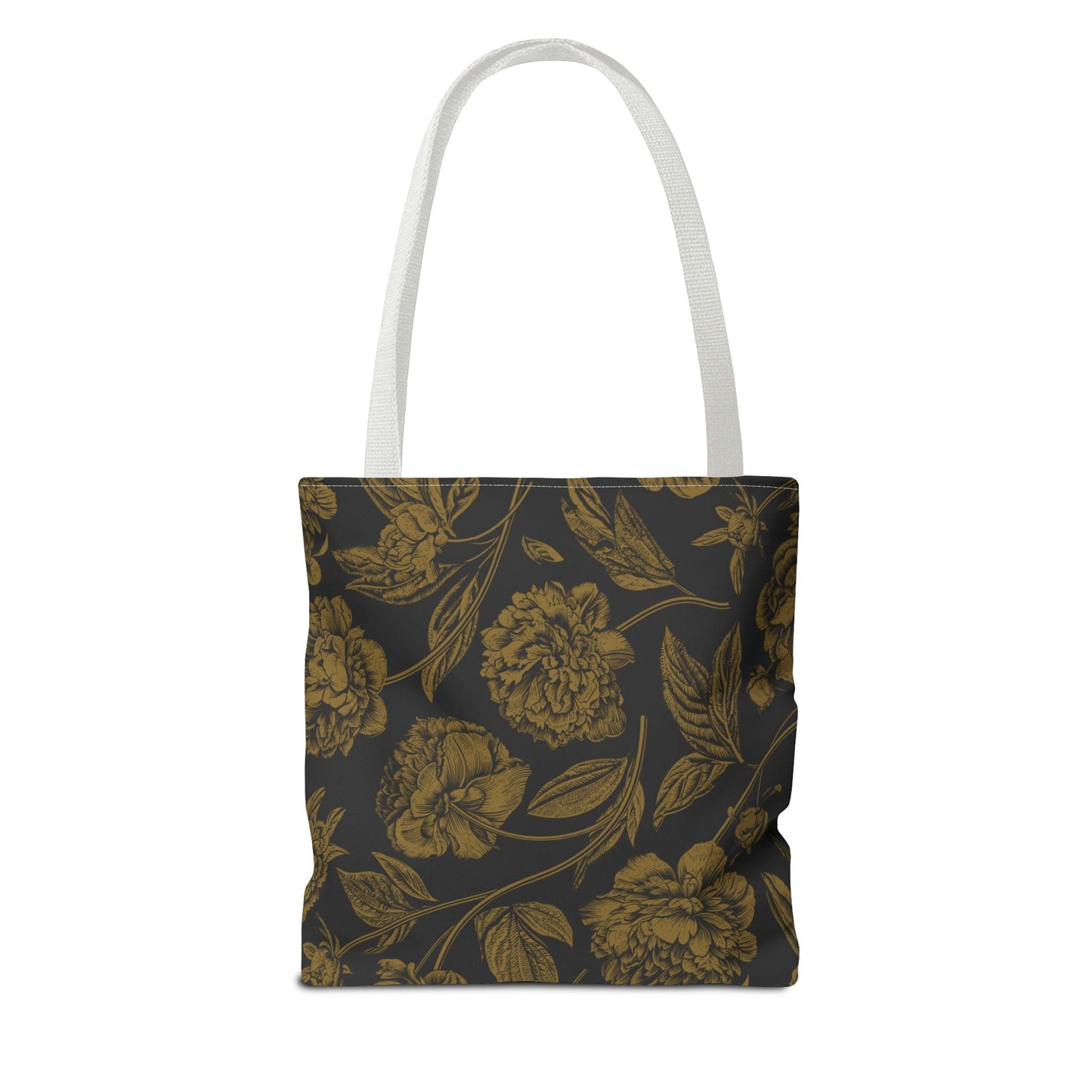 Tote Bag | Black & Gold | Peony