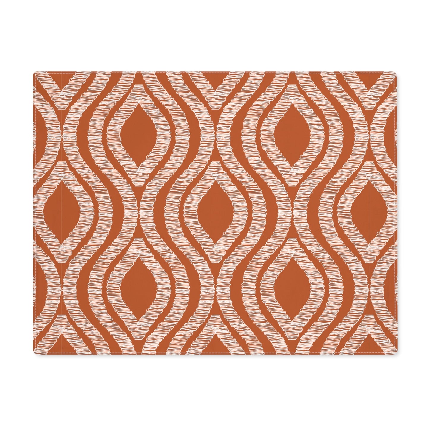 Placemat | Dark Orange & White | Ogee