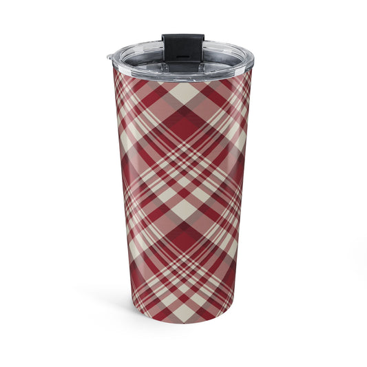 Tumbler | Maroon & White | Tartan