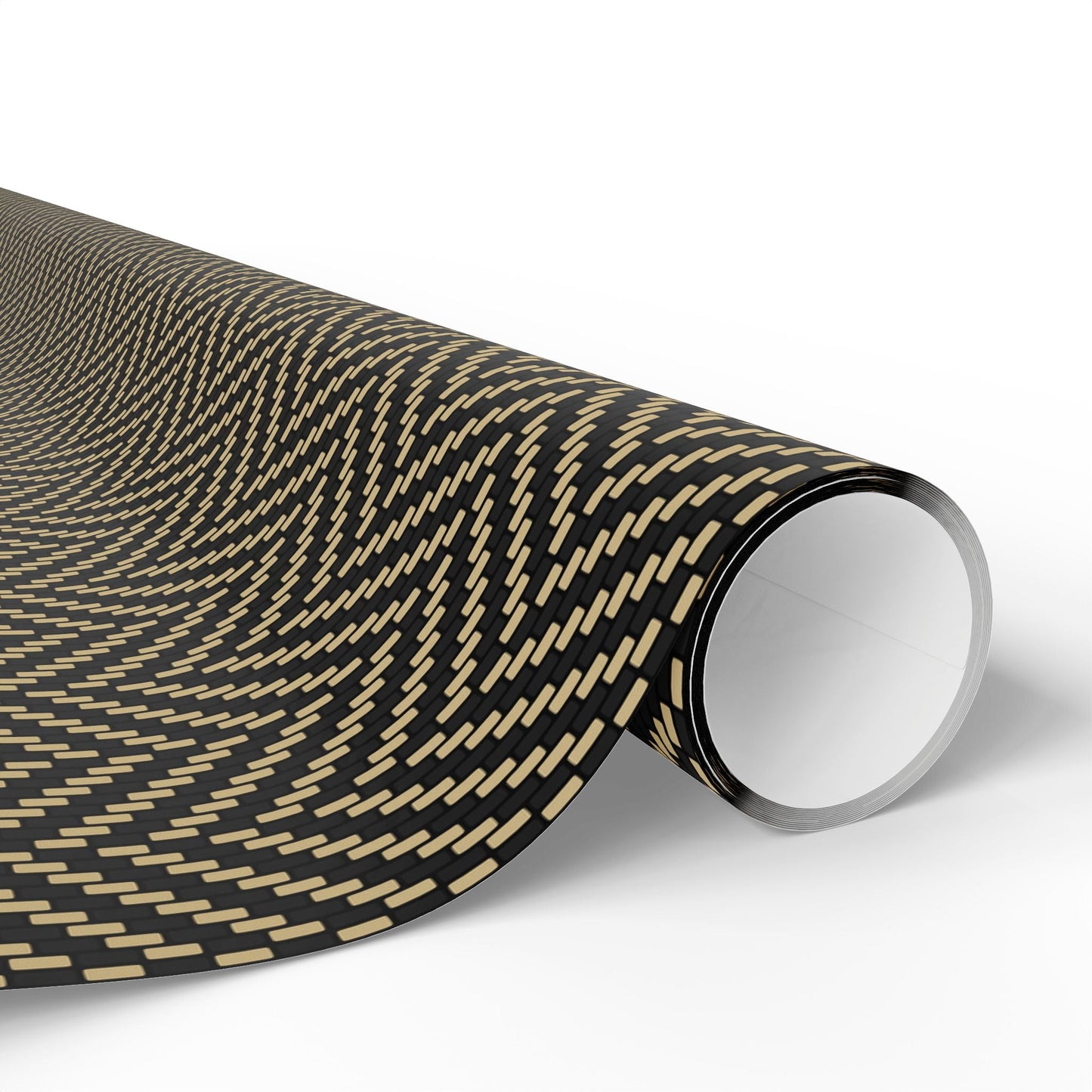 Gift Wrap | Black & Gold | Herringbone