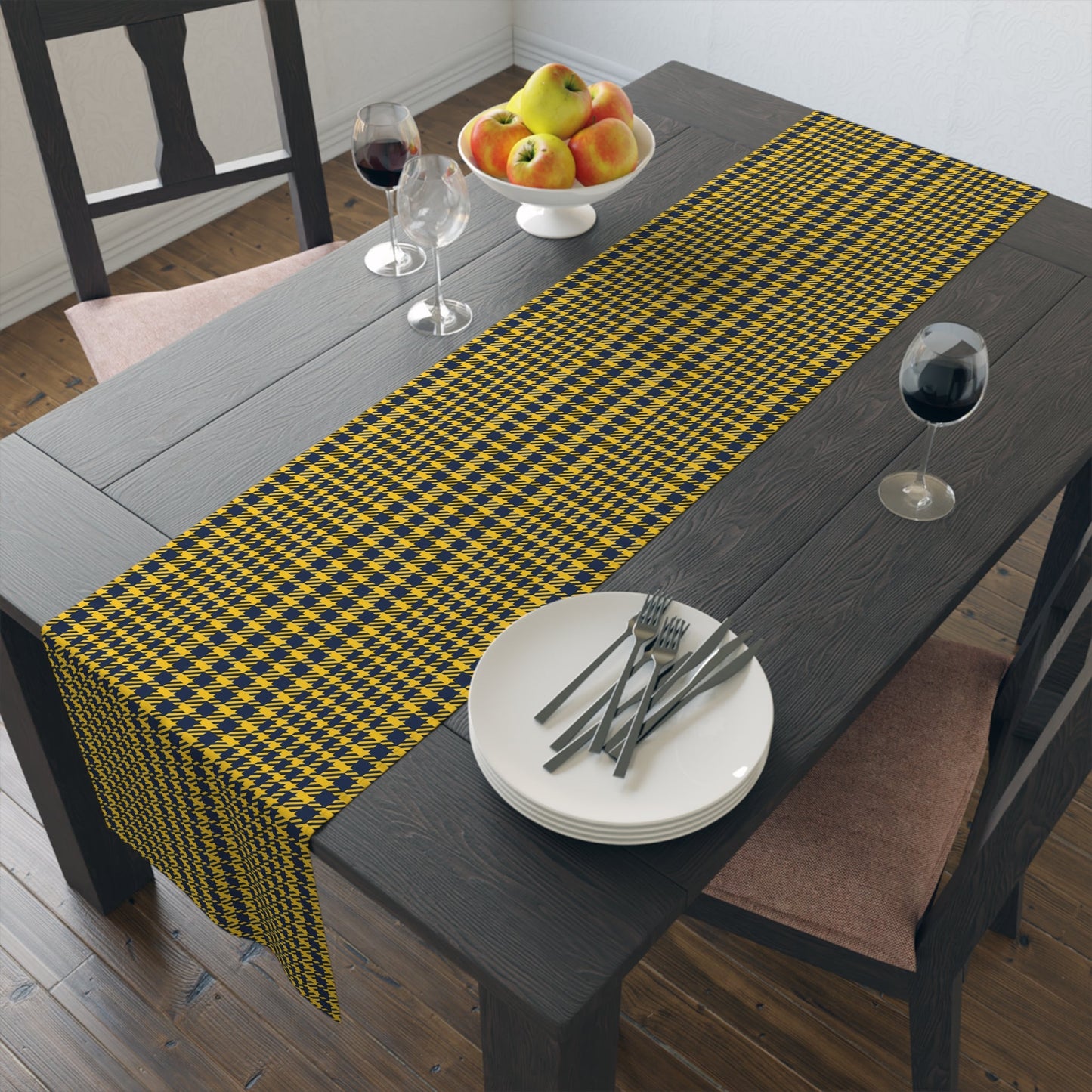 Table Runner | Yellow & Blue | Tweed