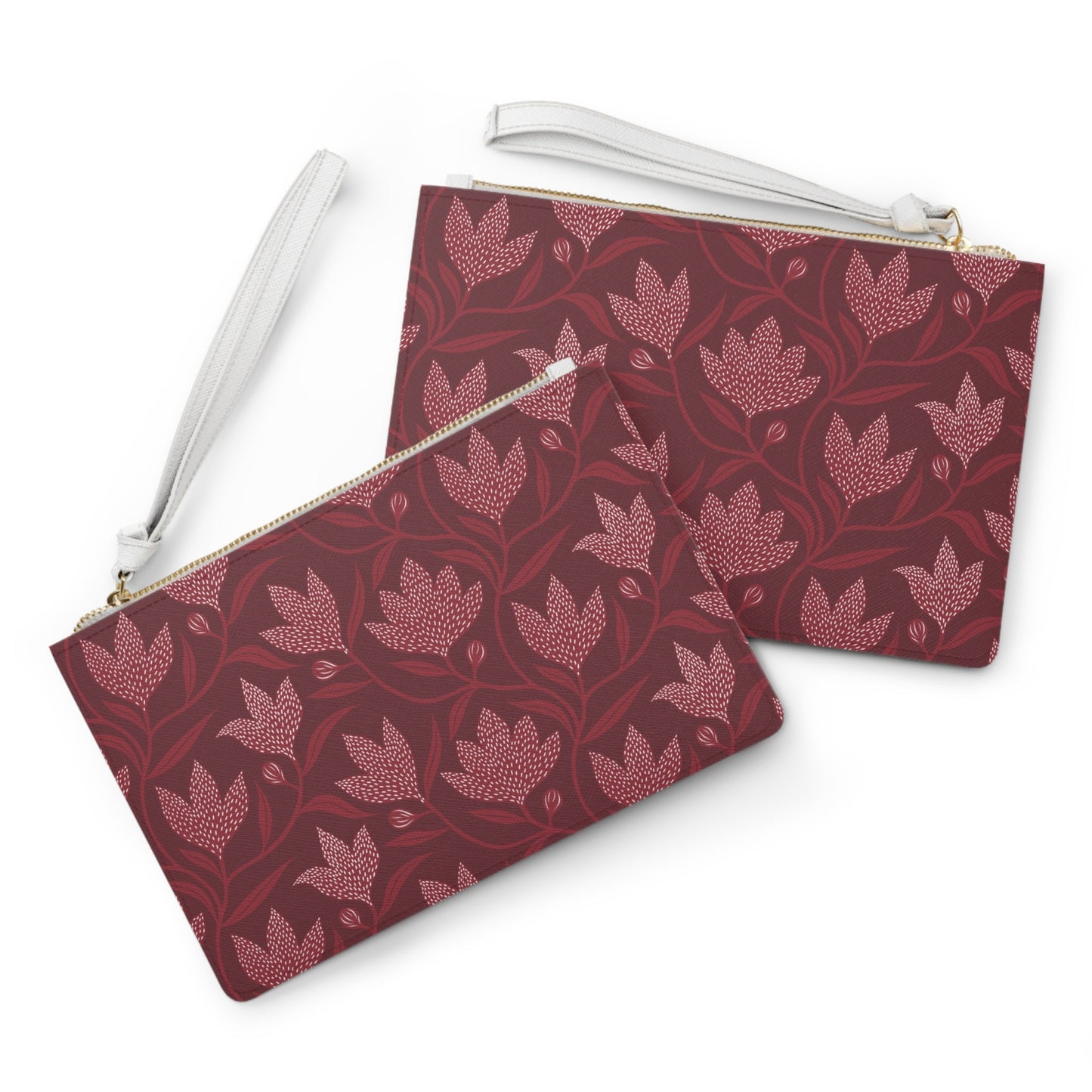 Clutch Bag | Maroon & White | Magnolia