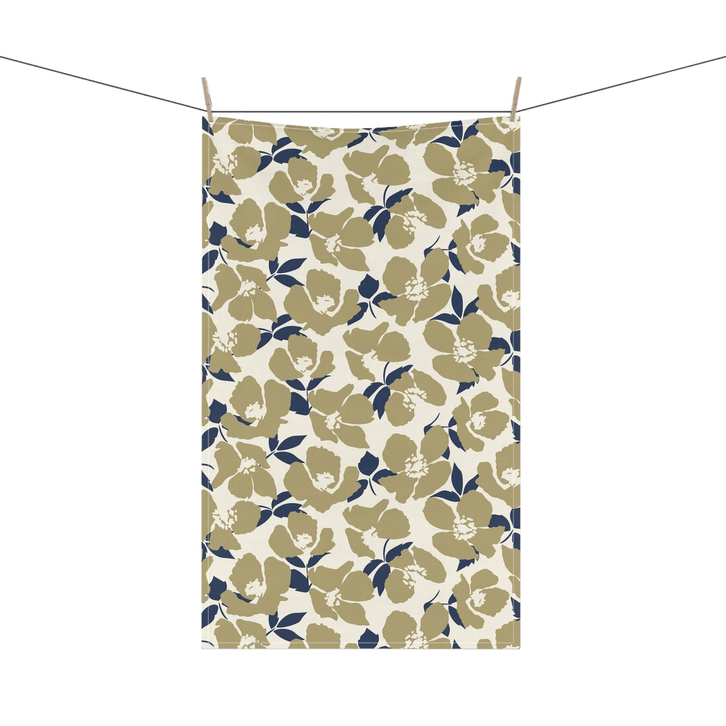 Tea Towel | Blue & Gold | Poppy