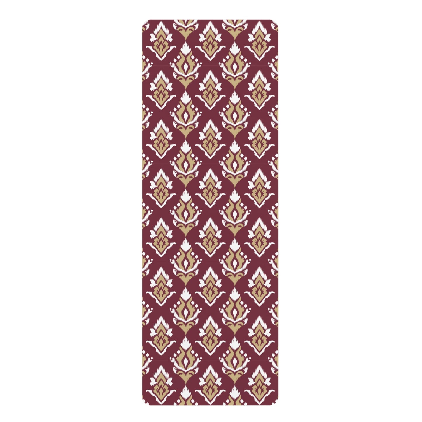 Yoga Mat | Maroon & Gold | Ikat