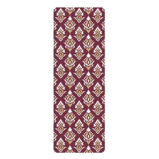 Yoga Mat | Maroon & Gold | Ikat