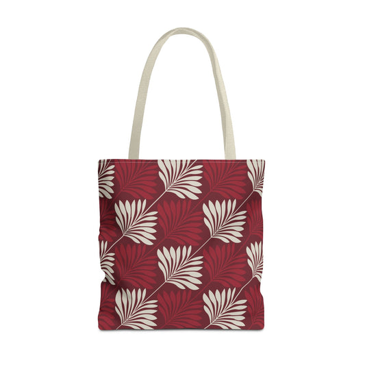 Tote Bag | Maroon & White | Deco