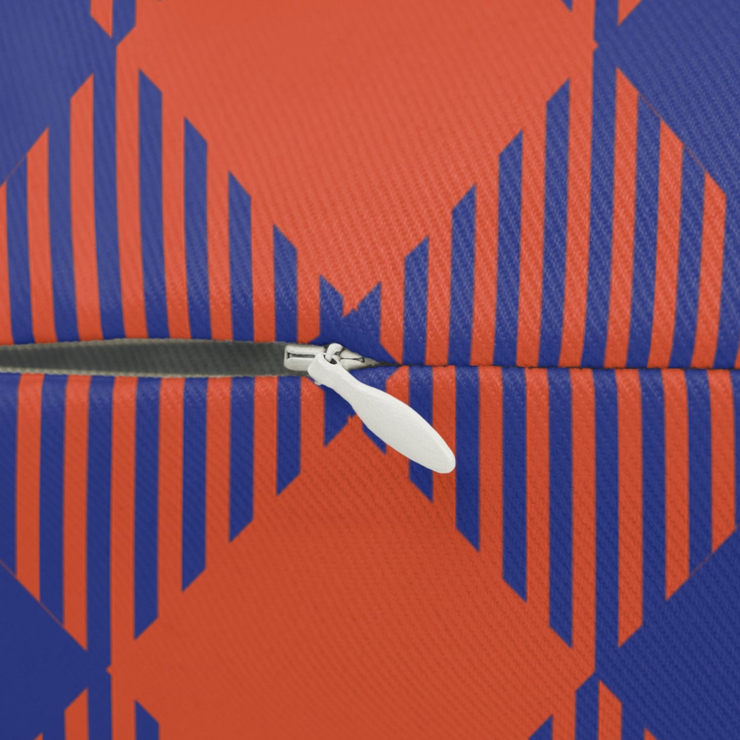 Pillow | Bright Blue & Orange | Gingham