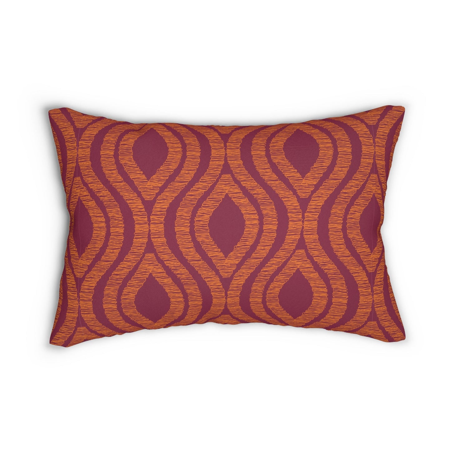 Pillow | Maroon & Orange | Ogee