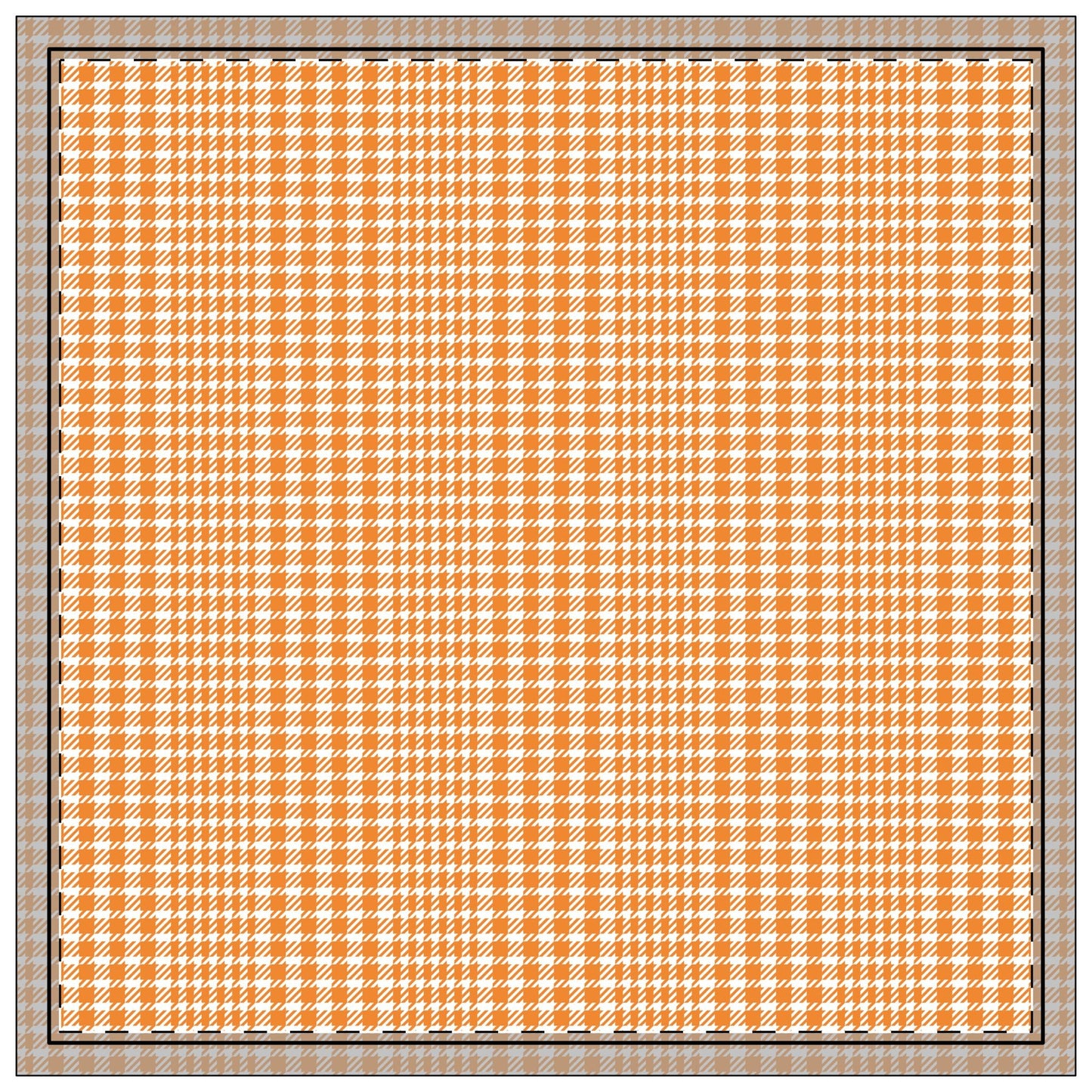 Napkins | Orange & White | Tweed