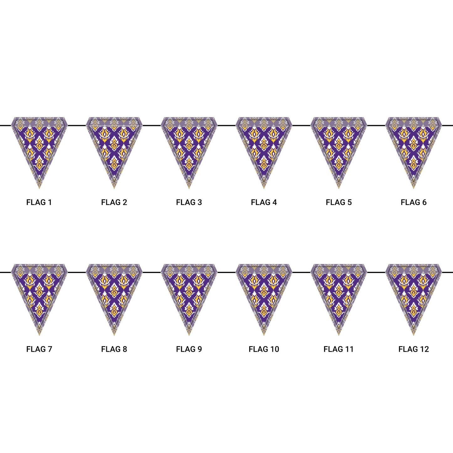 Flag Garland | Baton Rouge, Louisiana | Ikat