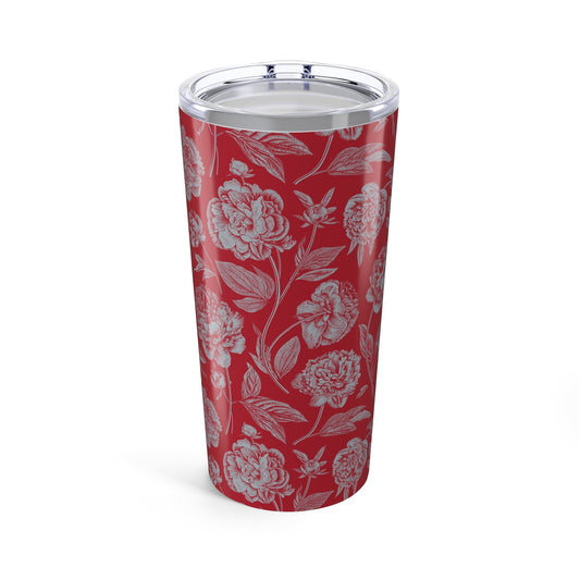 Tumbler | Red & Gray | Peony