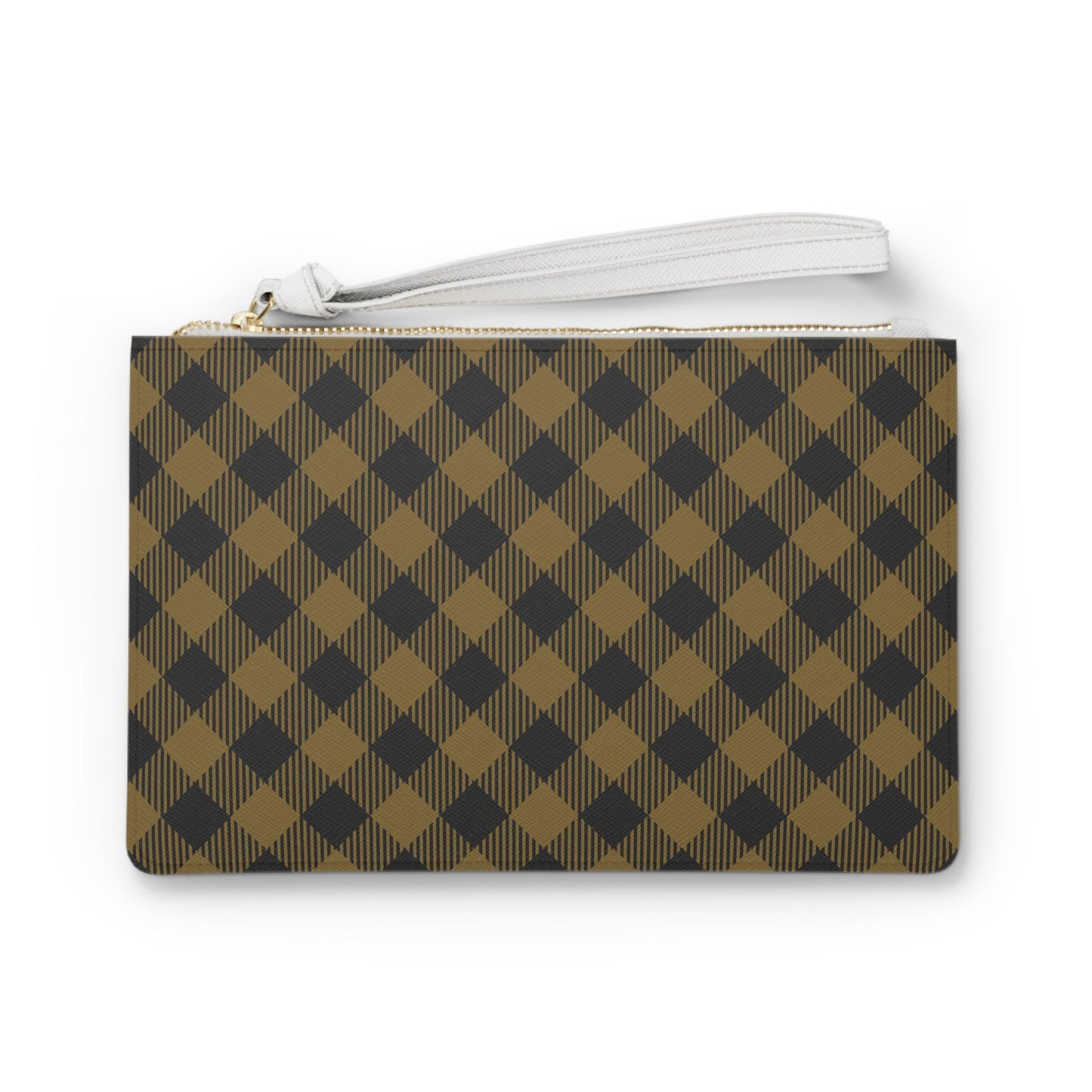 Clutch Bag | Black & Gold | Gingham