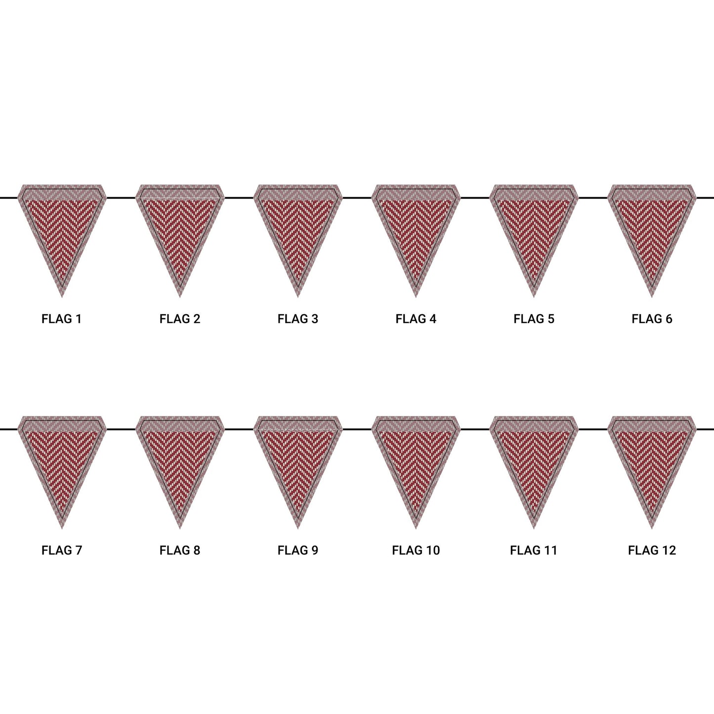 Flag Garland | Tuscaloosa, Alabama | Herringbone