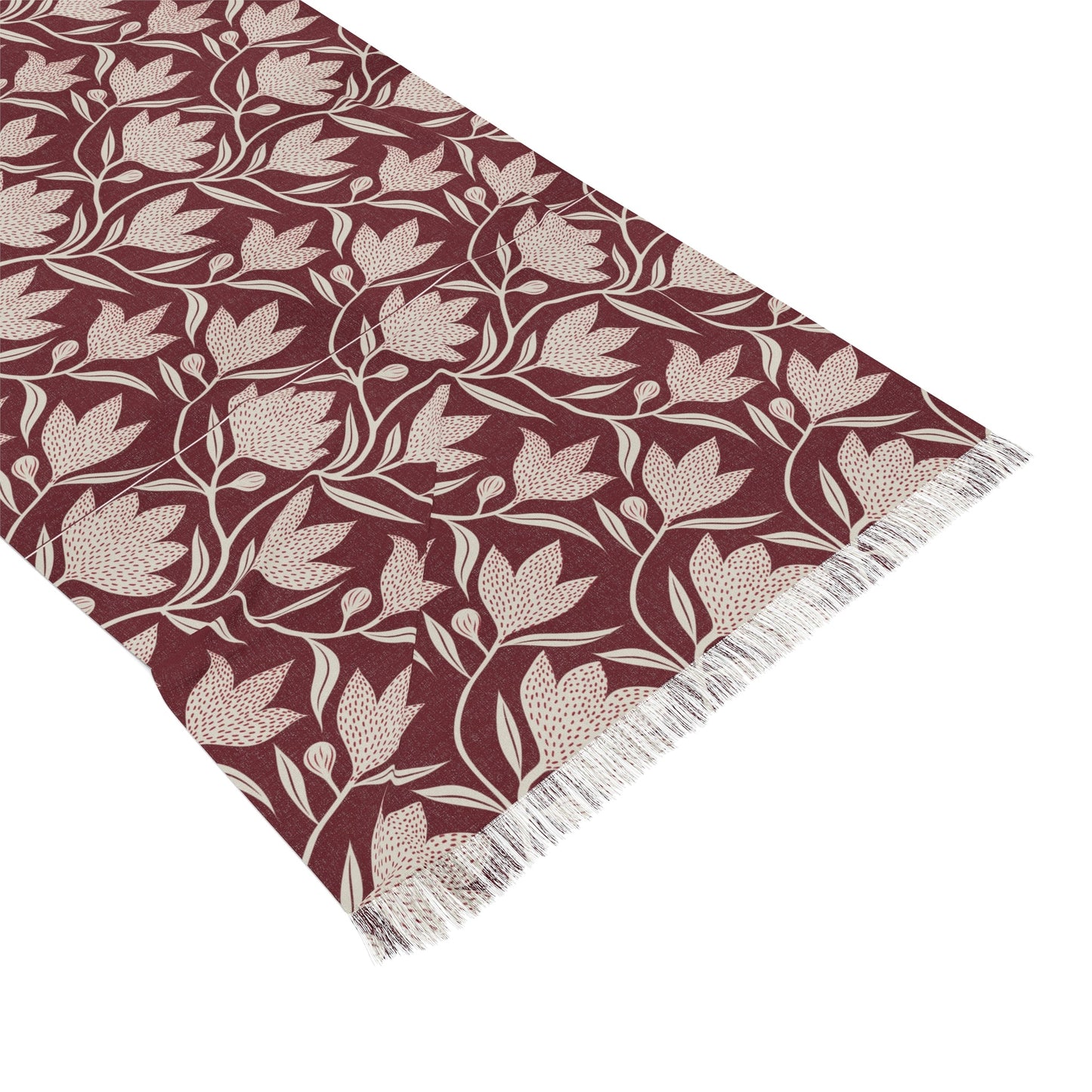 Scarf | Maroon & White | Magnolia