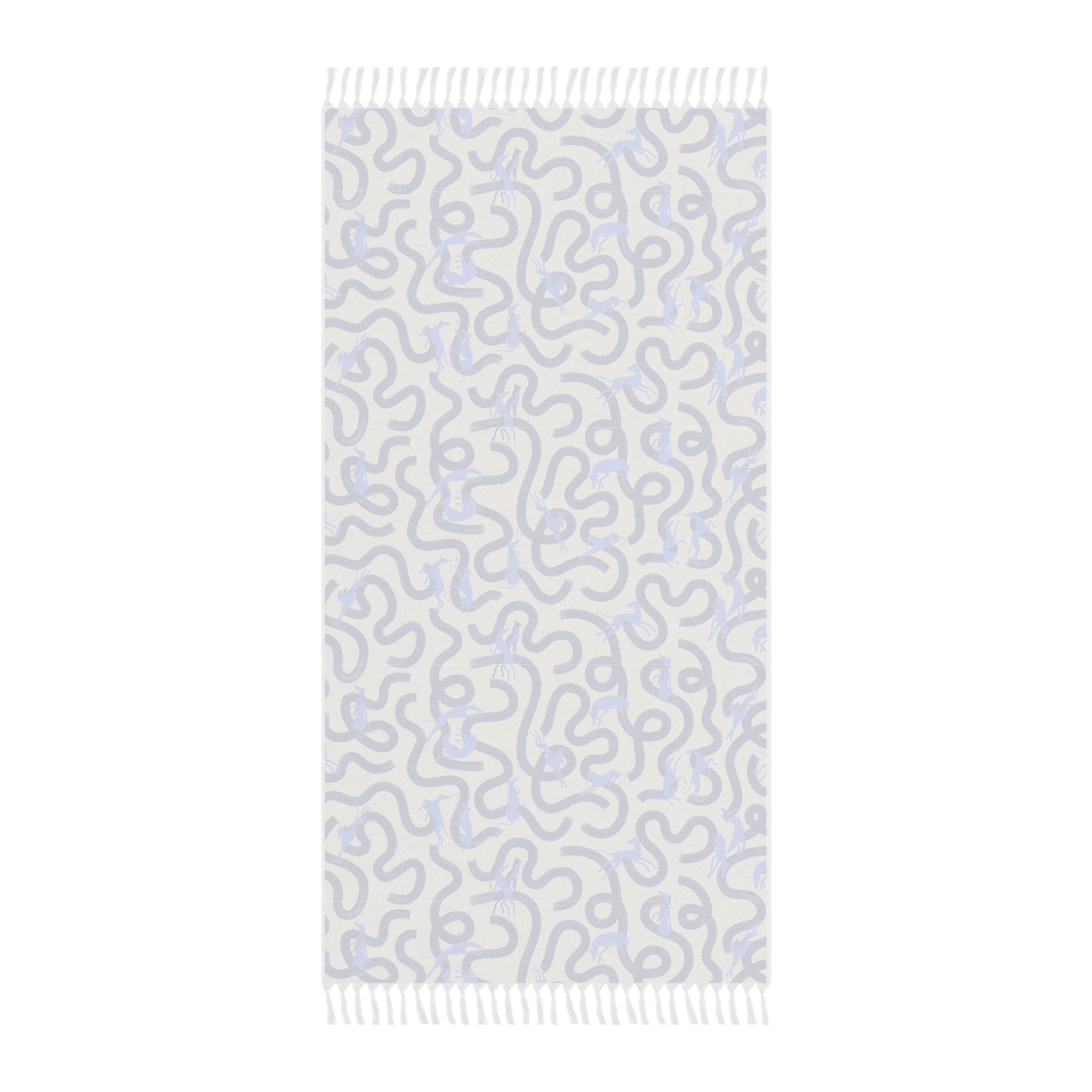 Boho Beach Towel | Greyhounds | Blue Ribbon