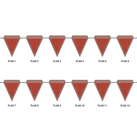 Flag Garland | Blacksburg, Virginia | Tweed