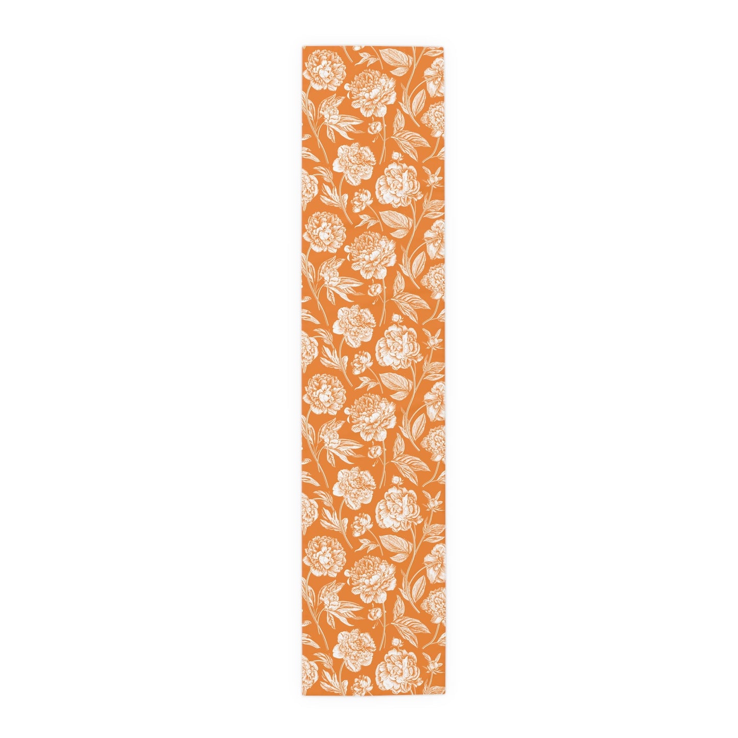 Table Runner | Orange & White | Peony