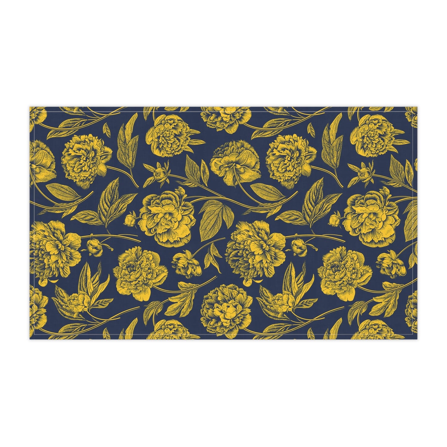 Tea Towels | Yellow & Blue | Peony