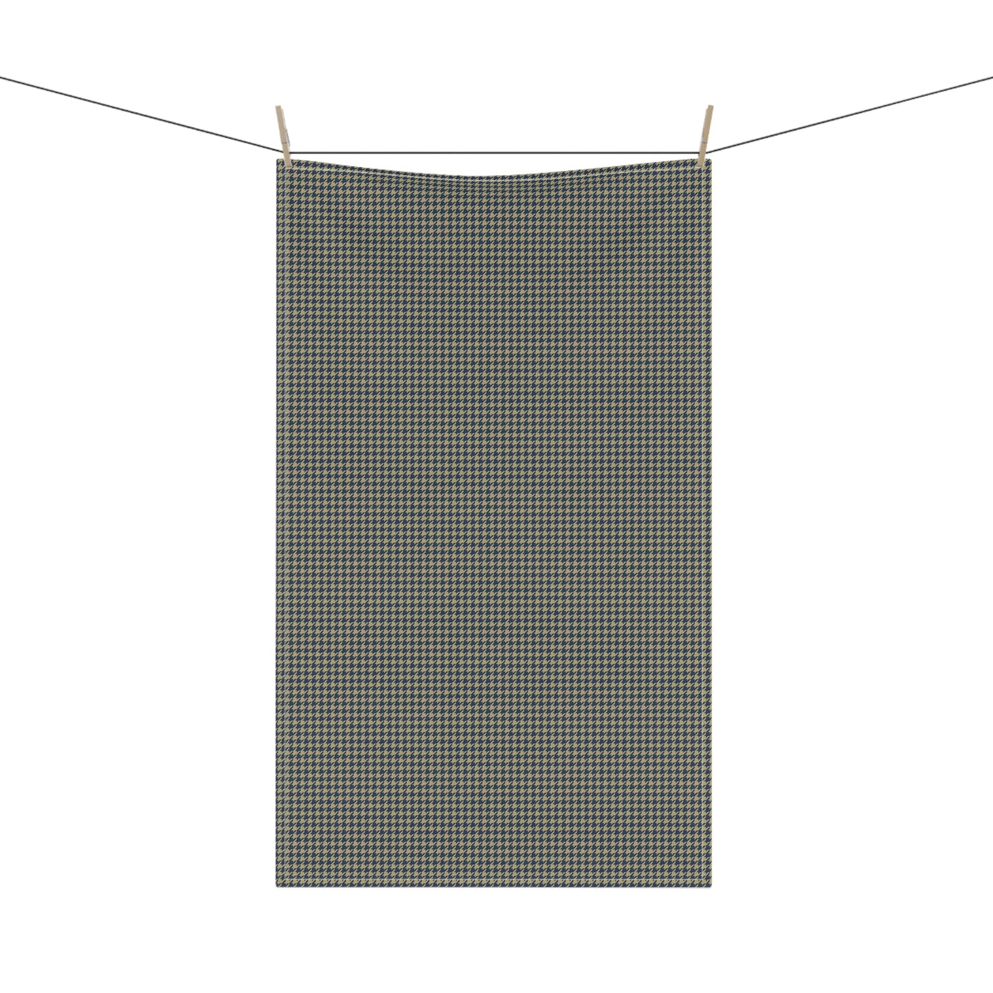 Tea Towel | Blue & Gold | Houndstooth