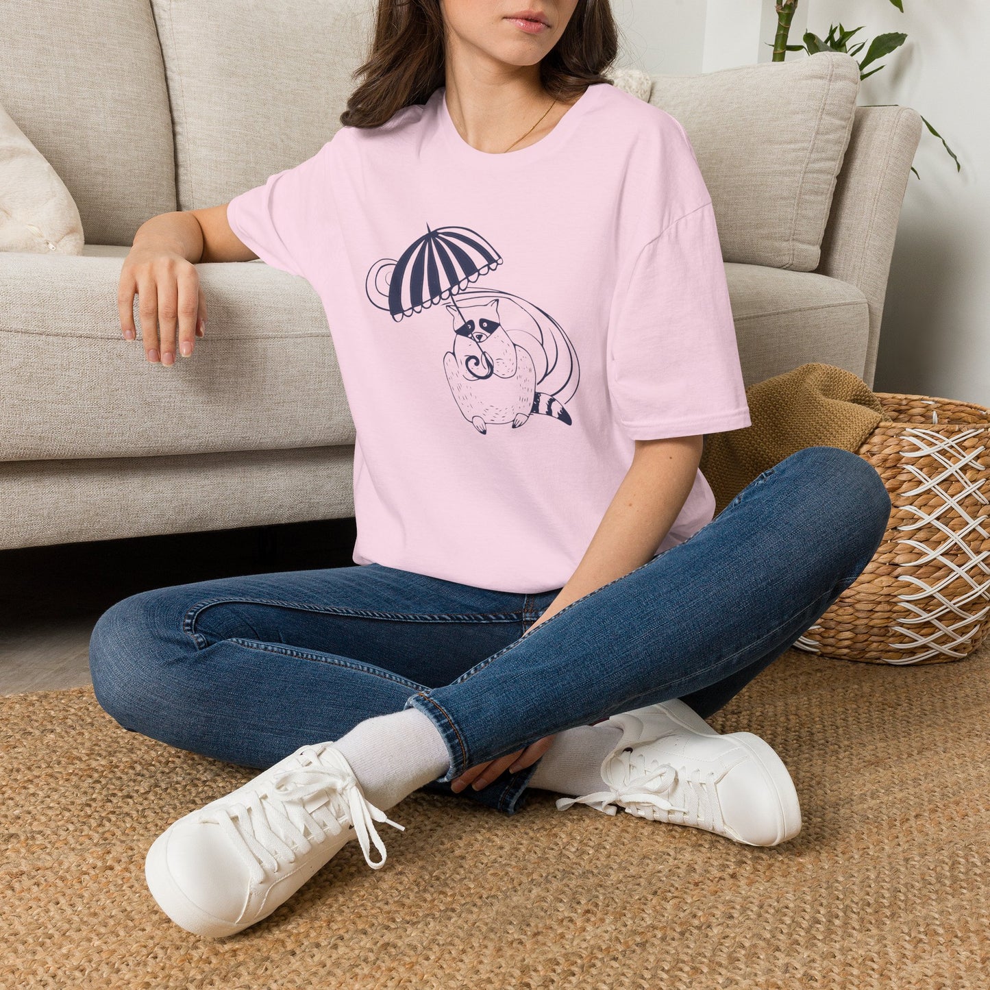 NYP Adult Tee | Raccoon Umbrella