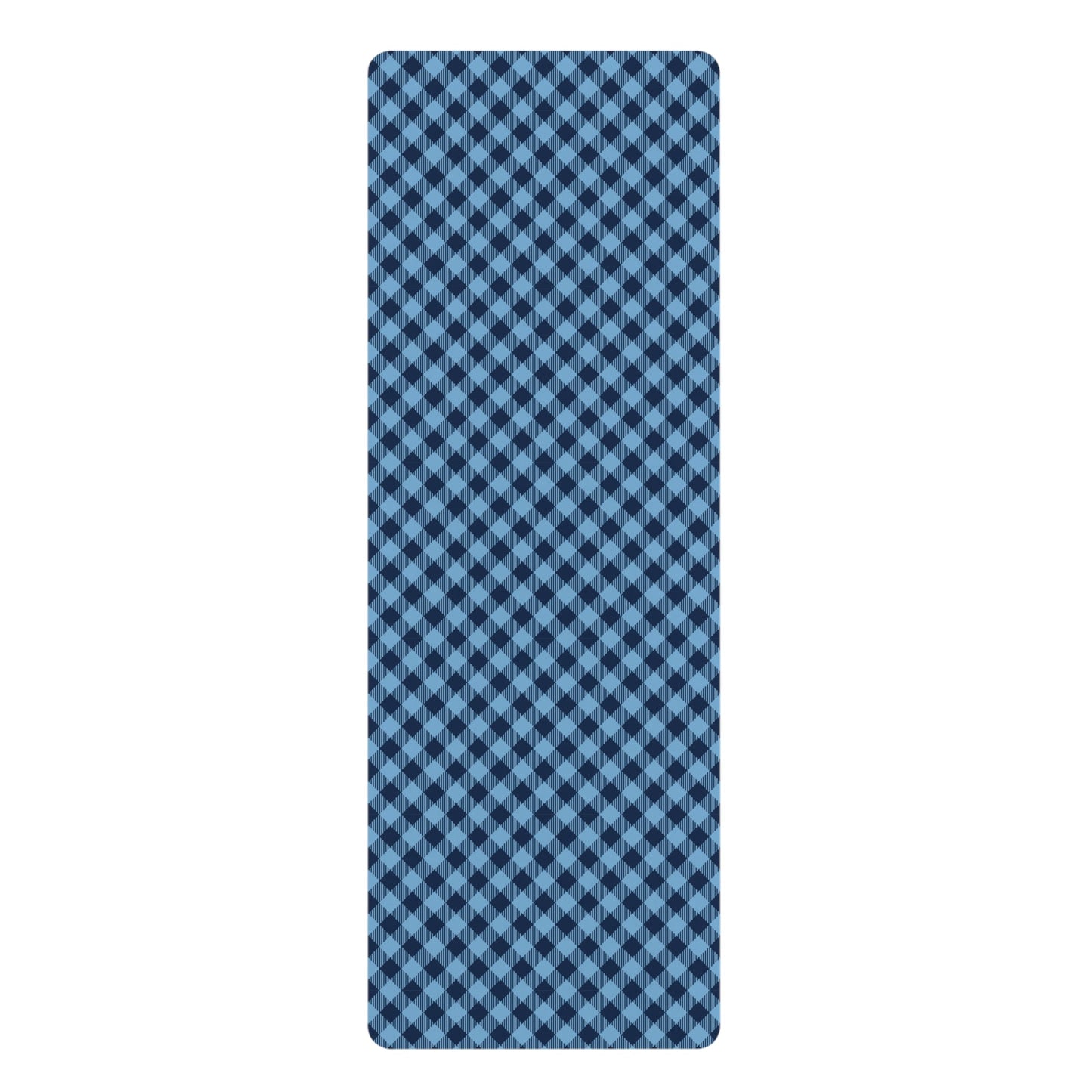 Yoga Mat | Light Blue & White | Gingham