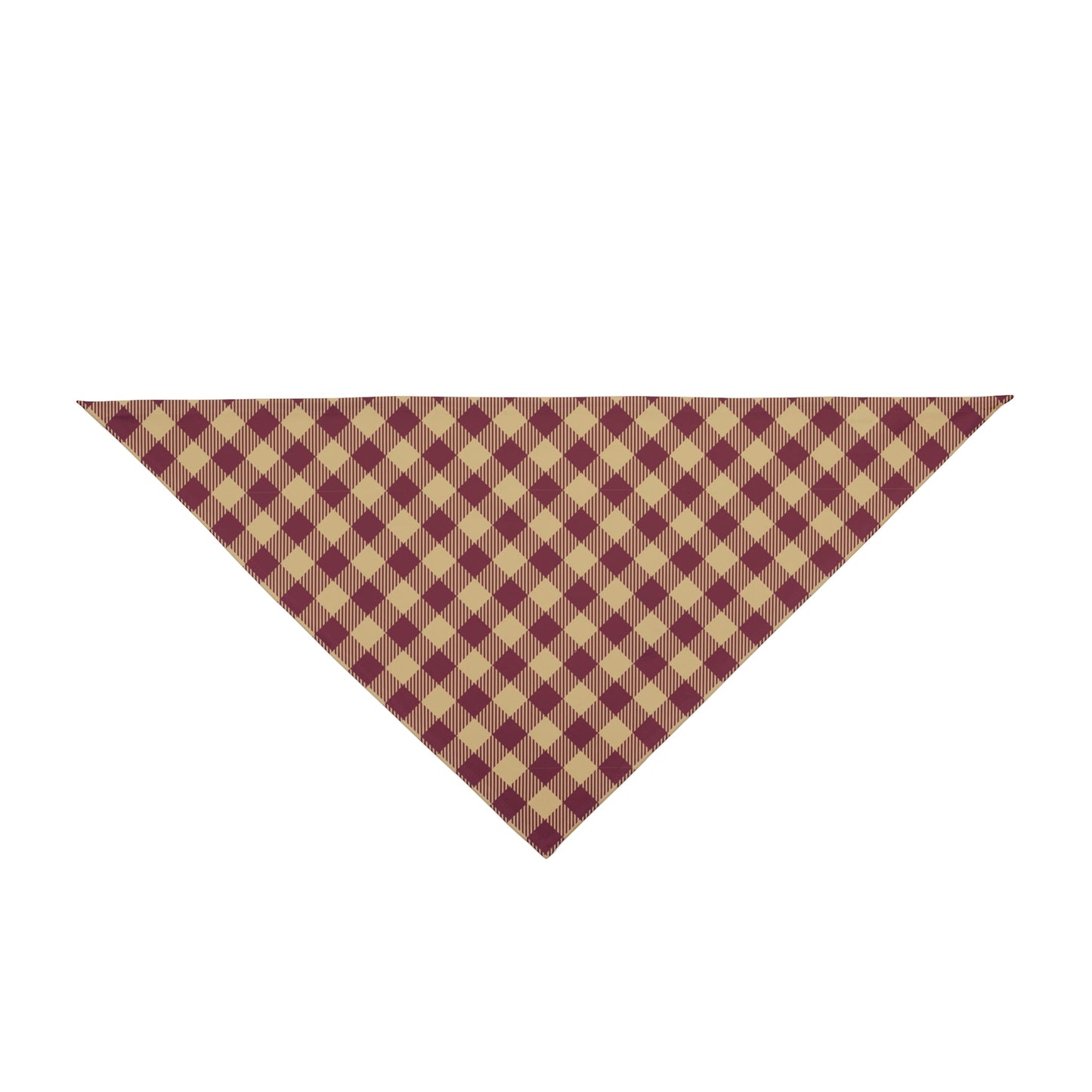 Pet Bandana | Maroon & Gold | Gingham
