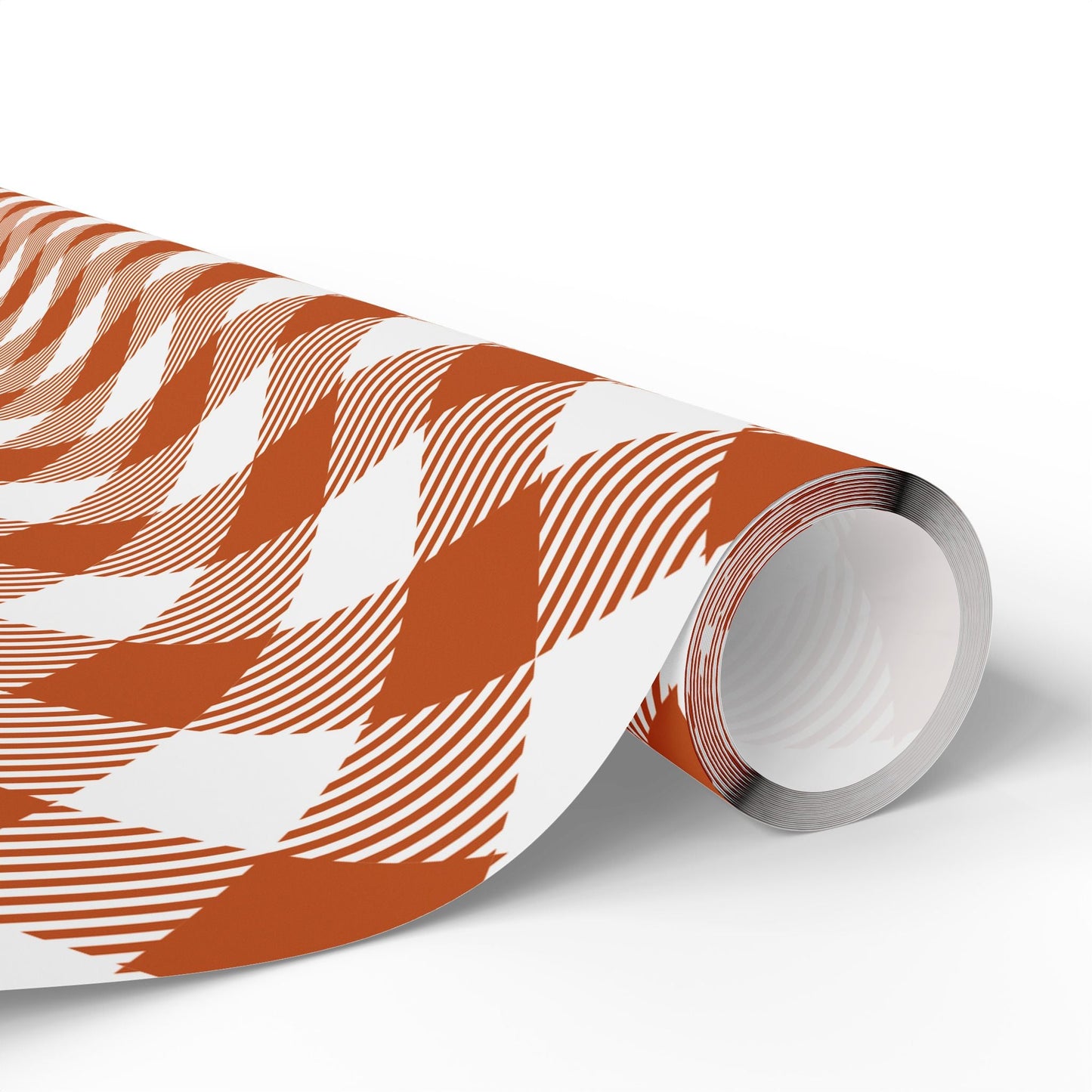 Gift Wrap | Dark Orange & White | Gingham