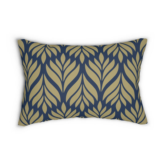 Pillow | Blue & Gold | Palm