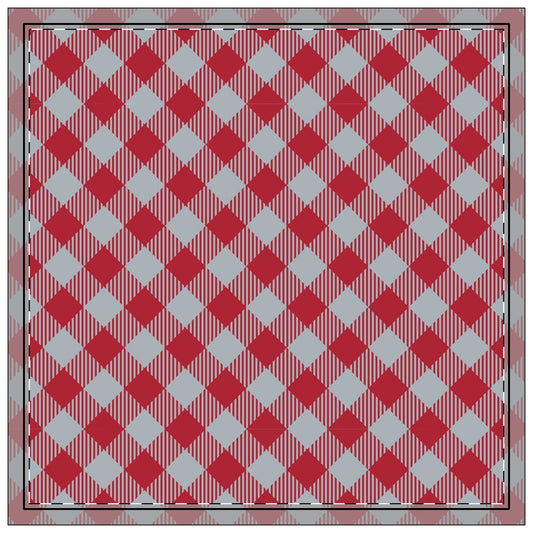 Napkins | Red & Gray | Gingham