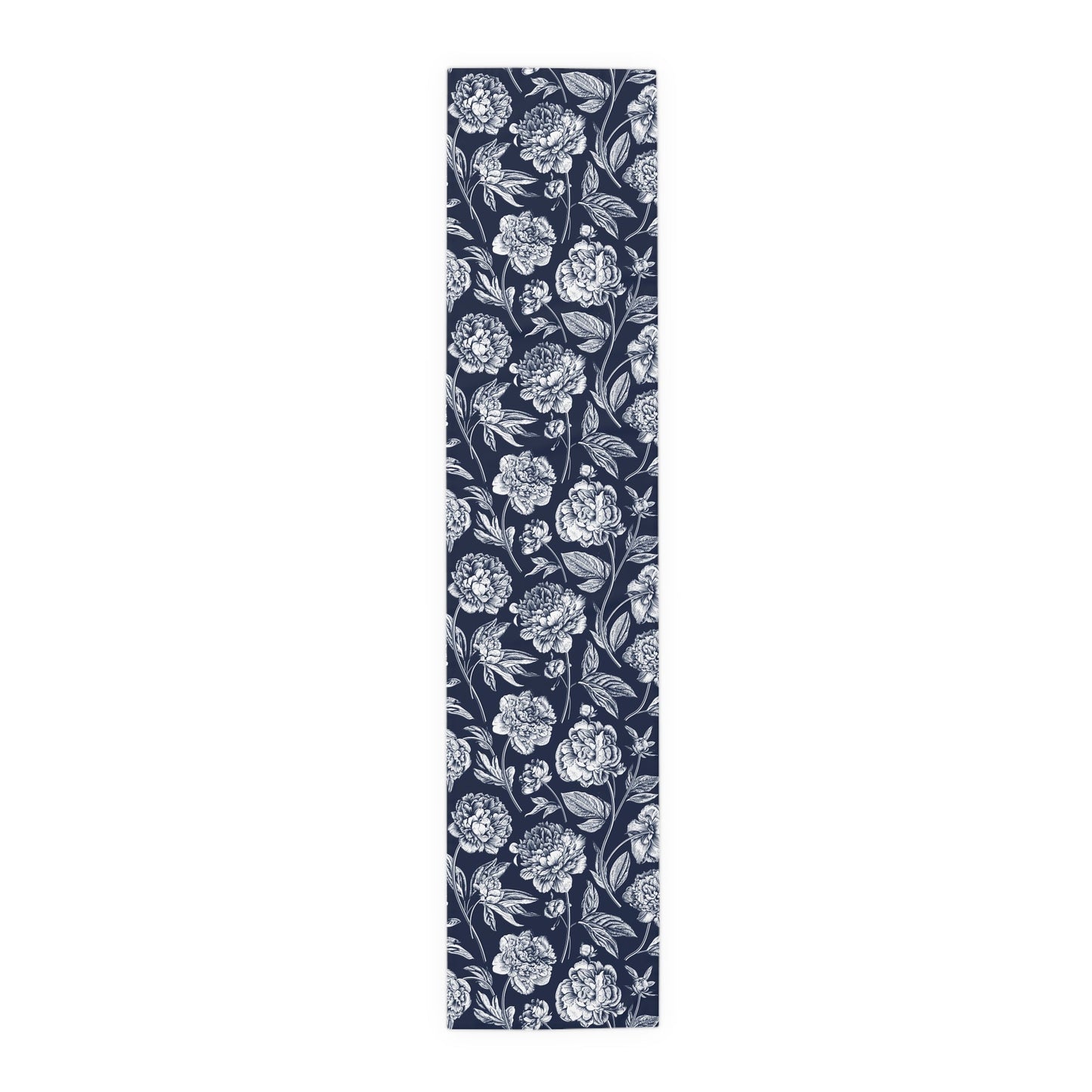 Table Runner | Navy & White | Peony