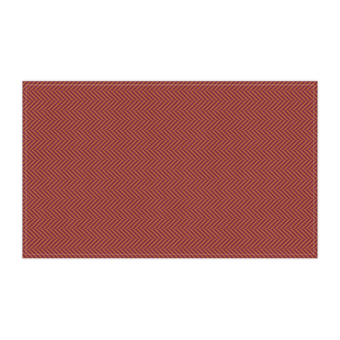 Tea Towels | Maroon & Orange | Herringbone