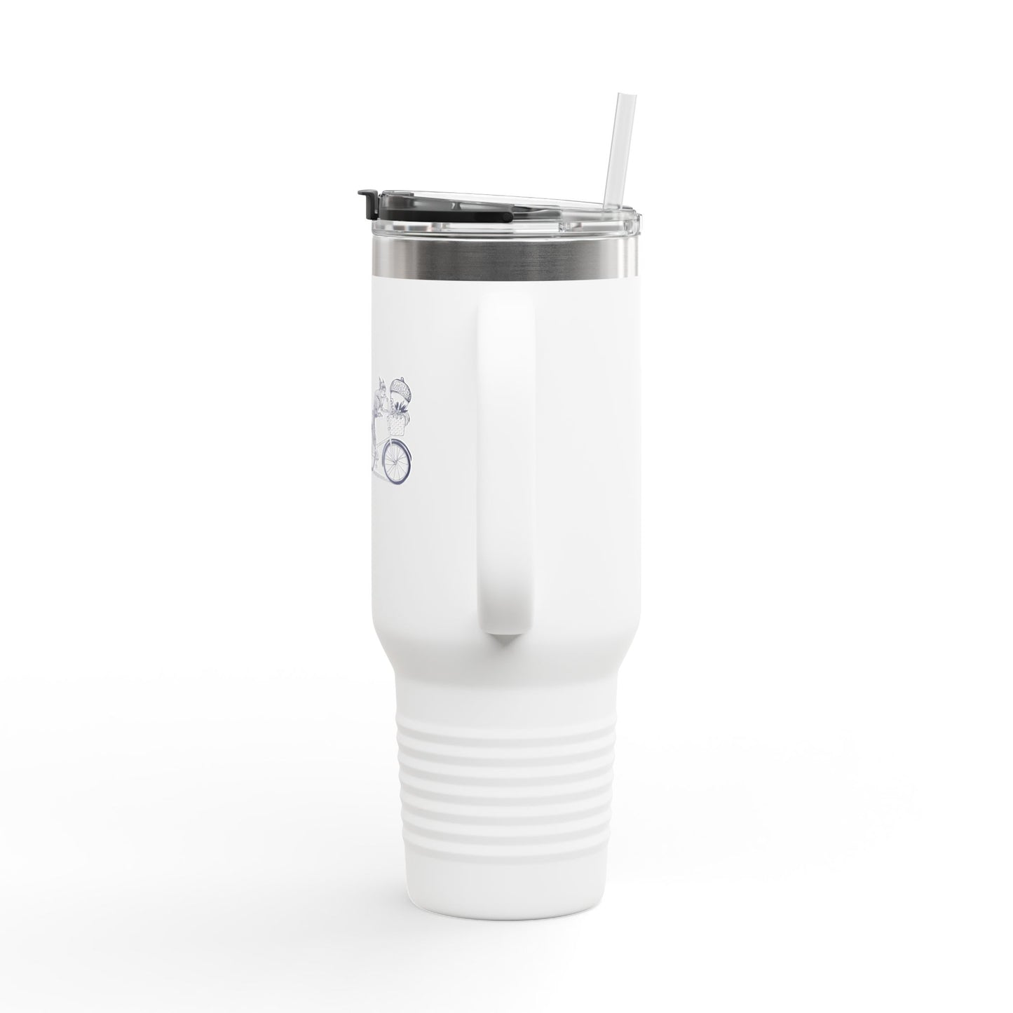 NYP 40oz Insulated Travel Mug with Handle | Squirrel Bike