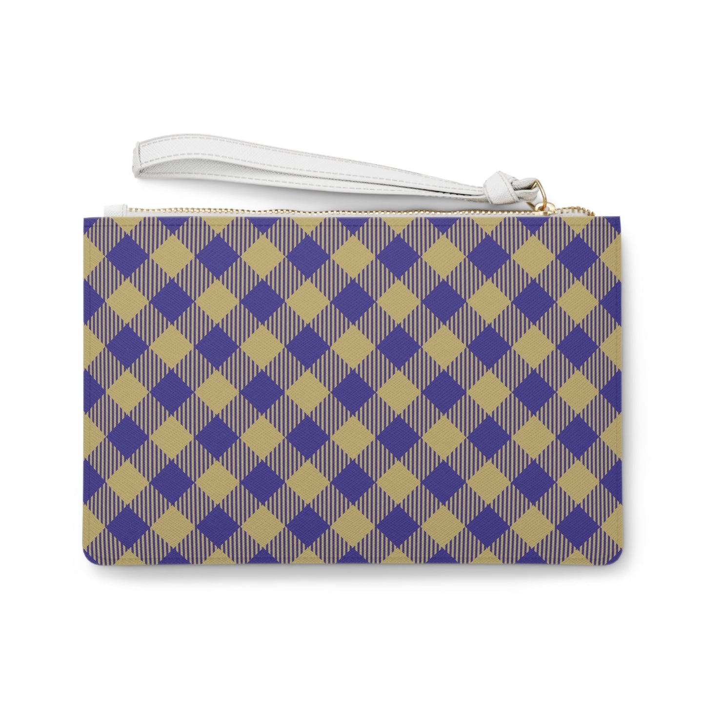 Clutch Bag | Purple & Gold | Gingham