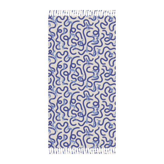 Boho Beach Towel | Greyhounds | Blue Ribbon