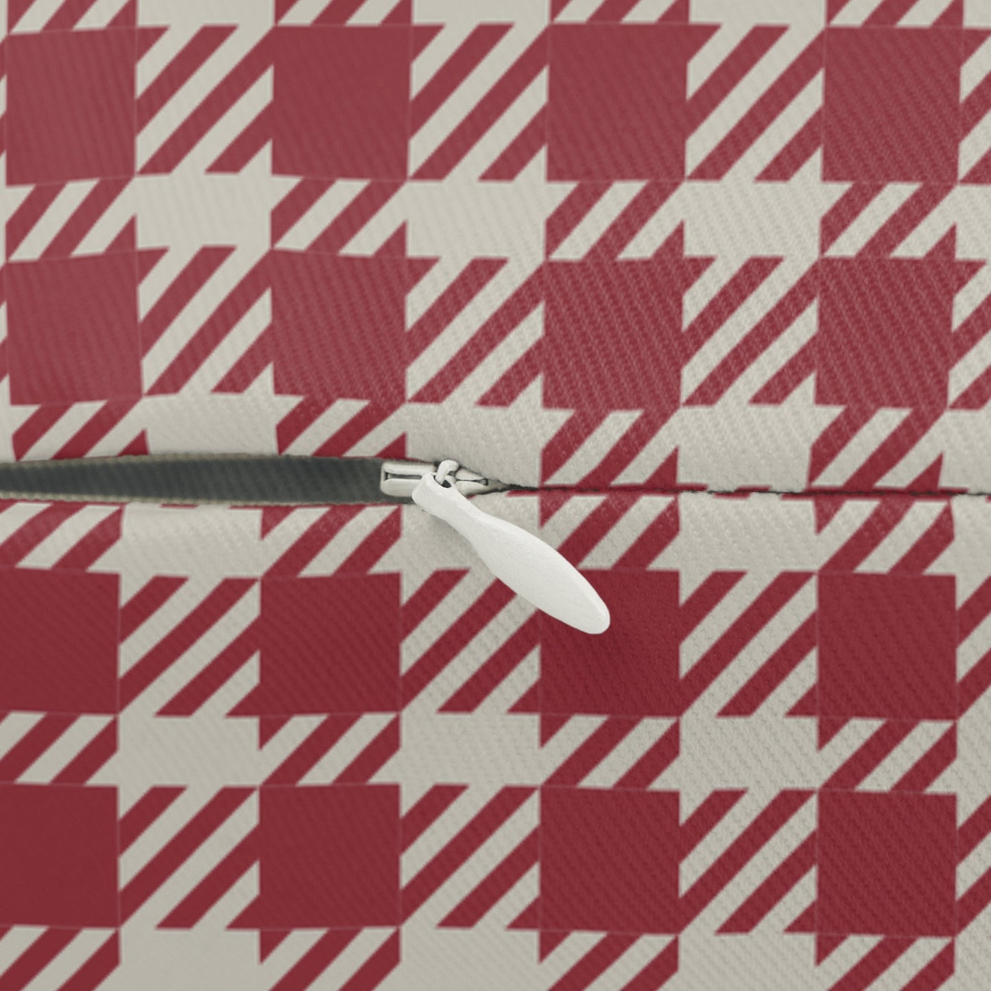 Pillow | Maroon & White | Tweed