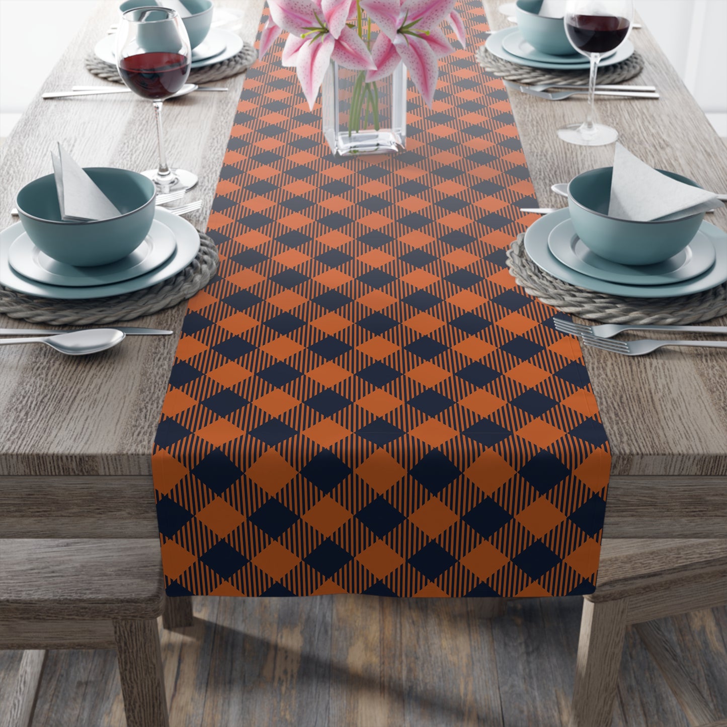 Table Runner | Auburn, Alabama | Gingham