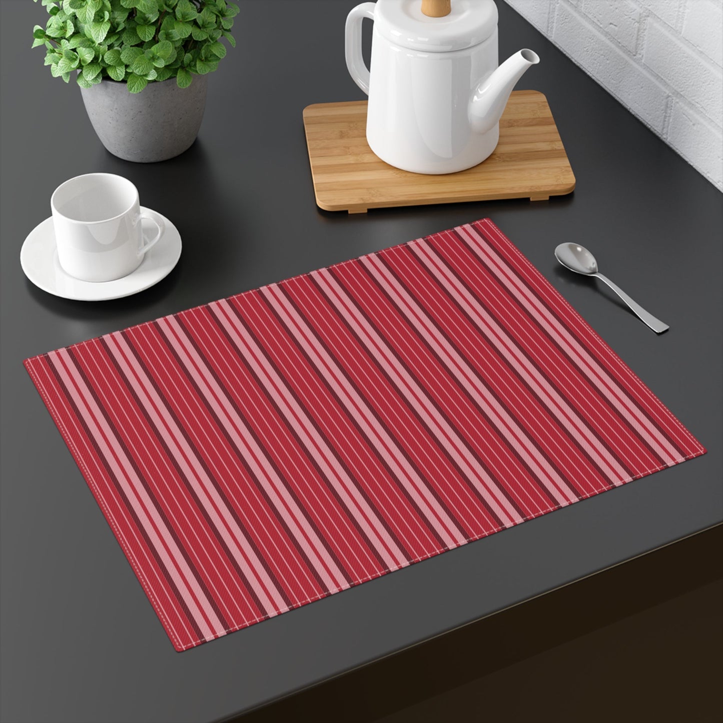 Placemat | Red & Black | Stripe