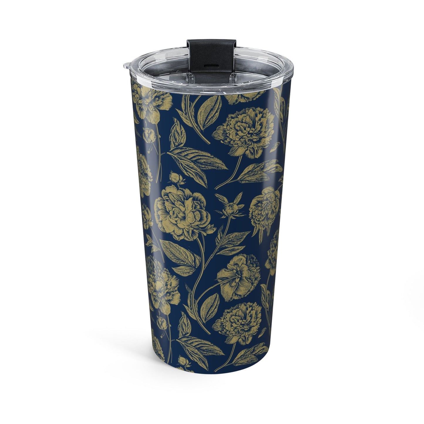 Tumbler | Blue & Gold | Peony
